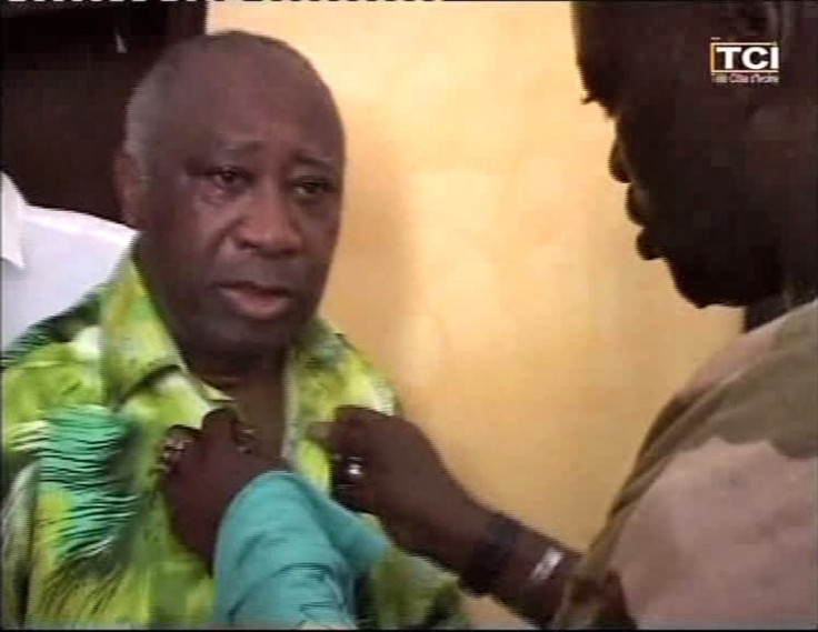 Ivory Coast&#039;s Laurent Gbagbo is seen in this video grab from Ivory Coast Television after he was arrested by forces loyal to his rival presidential claimant Alassane Ouattara, in Abidjan