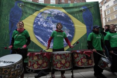 Greenpeace march to save the Amazon