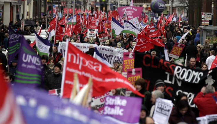 Belfast strike march