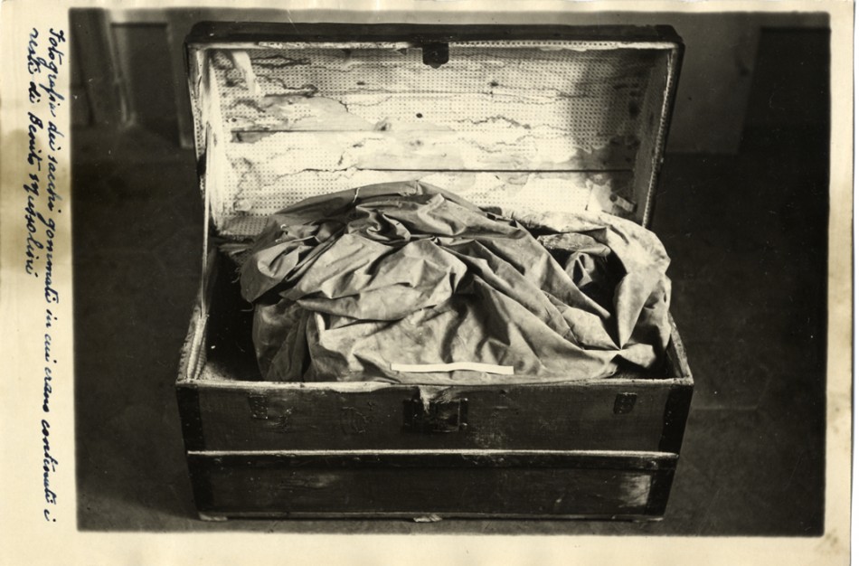 The box which contained Mussolinis corpse