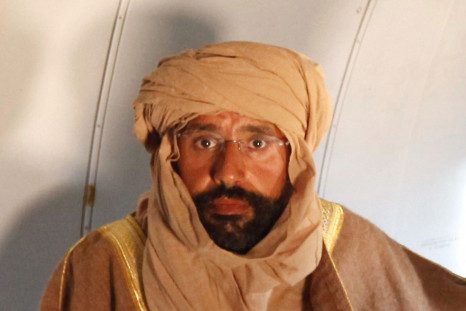Saif Gaddafi sitting in Zintan after arrest on November 19