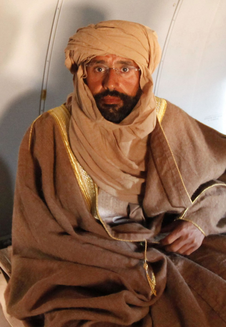 Saif Gaddafi sitting in Zintan after arrest on November 19