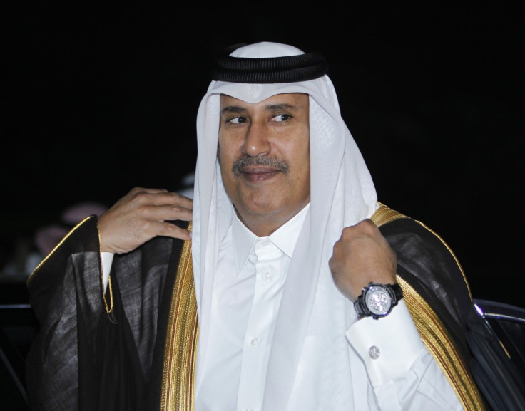 Qatar&#039;s Prime Minister Sheikh Hamad bin Jassim bin Jaber al-Thani arrives for a Gulf Cooperation Council (GCC) meeting in Riyadh