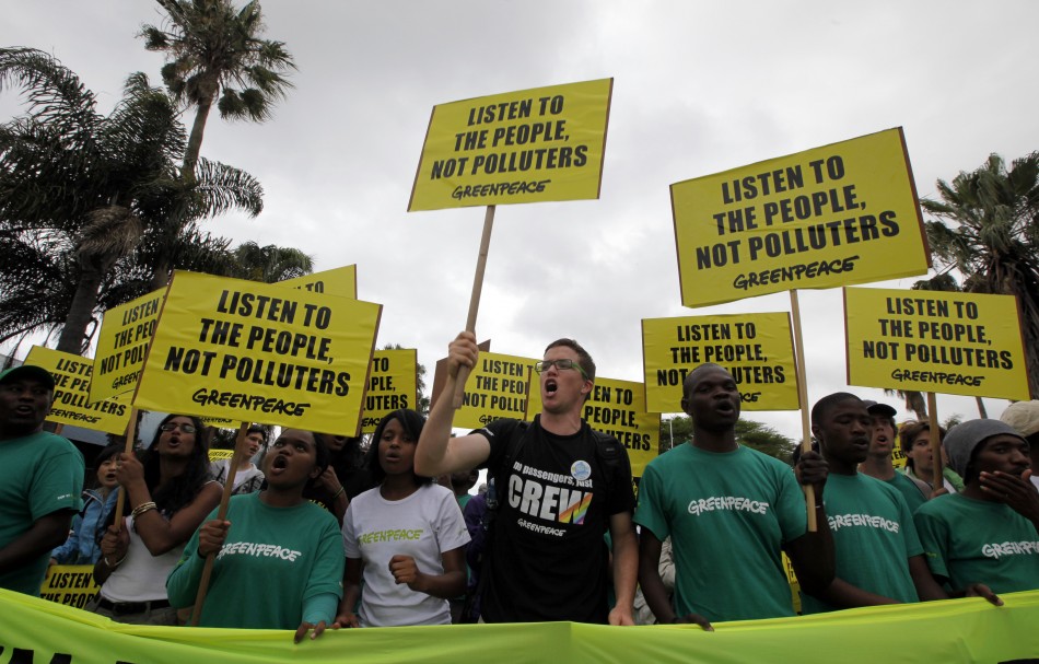 Protest at Climate Change Conference in Durban, South Africa