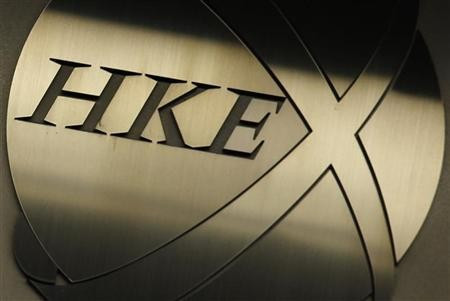 The company logo of Hong Kong Exchanges & Clearing Ltd (HKEx) is displayed outside its exhibition hall in Hong Kong August 10, 2011. The company logo of Hong Kong Exchanges & Clearing Ltd (HKEx) is displayed outside its exhibition hall in Hong Kong August 10, 2011.