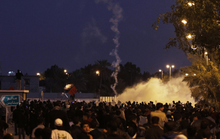 Tear gas smoke