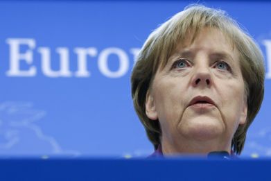 Germany&#039;s Chancellor Angela addresses a news conference at the end of an EU leaders summit in Brussels