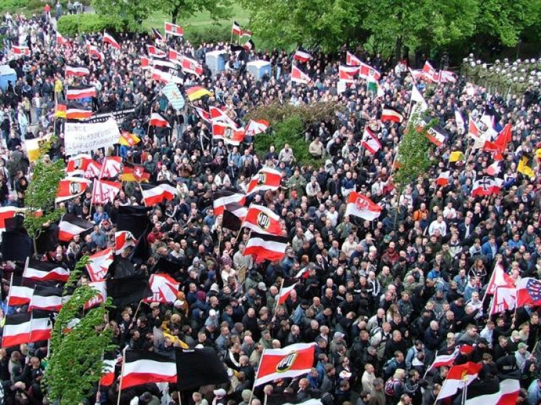 Rally by NPD supporters in Germany
