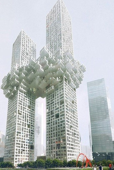 An artist's impression of the buildings