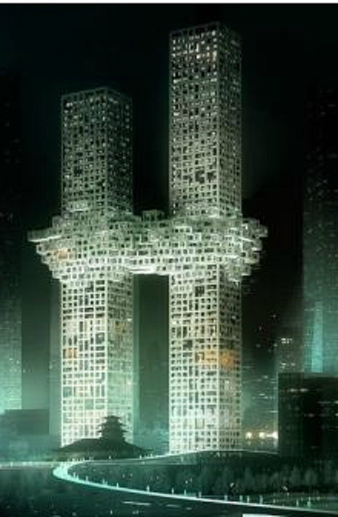 An artist's impression of the buildings