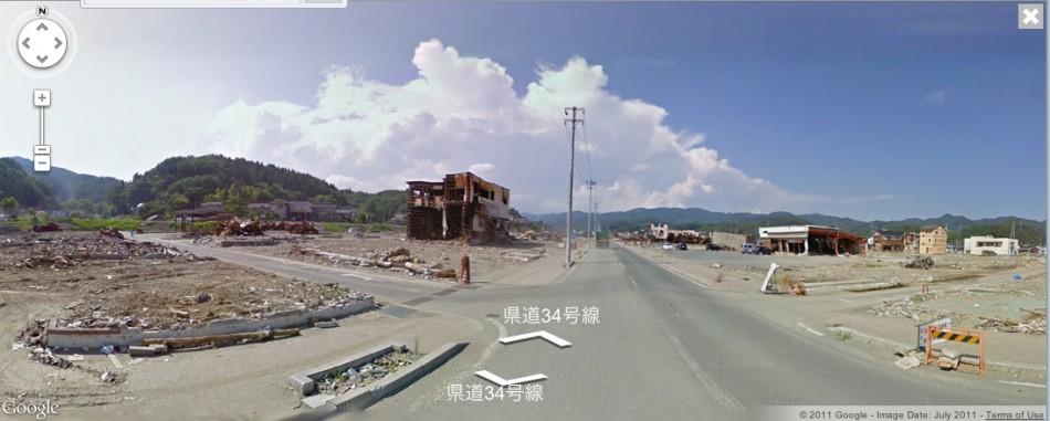 Japan Tsunami on Google Street View