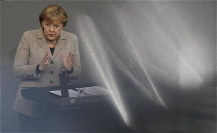 German Chancellor Merkel delivers speech at German lower house of parliament Bundestag in Berlin