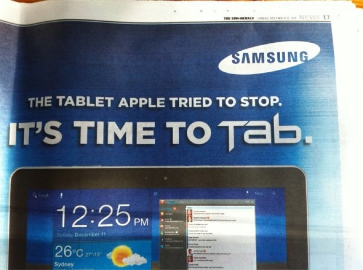 Galaxy tab advert