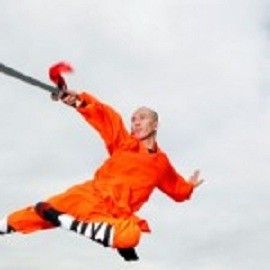 Chinese fugtive-turned-actor Ji Siguang while playing a Buddhist monk in Shaolin Tigers