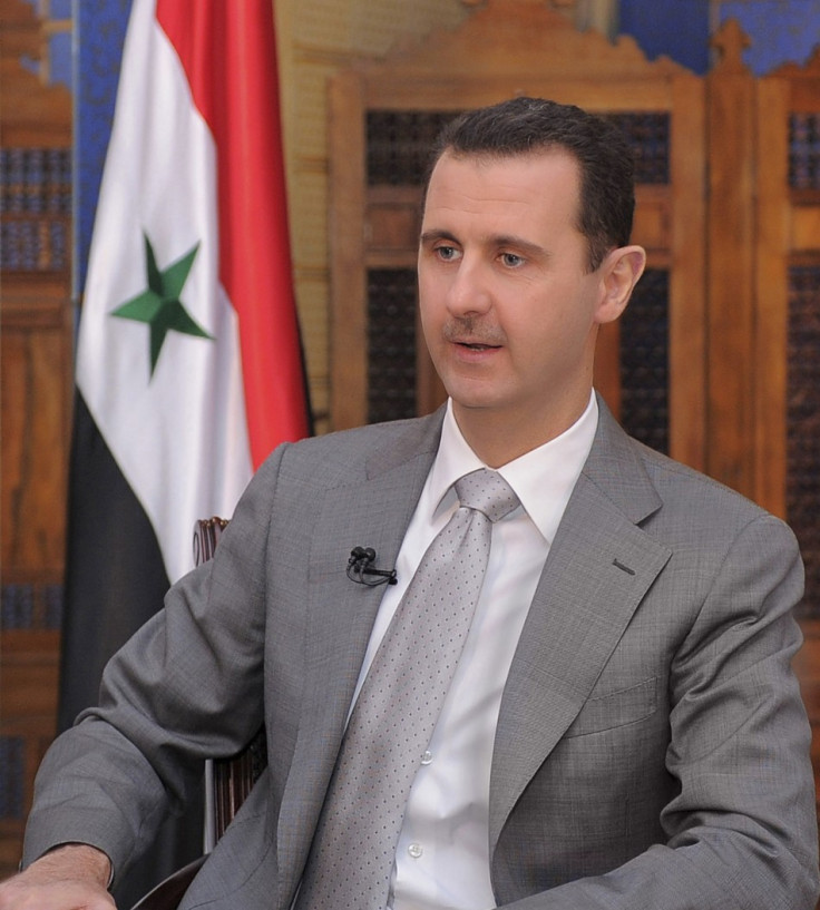 Syria's President Bashar al-Assad is pictured during an interview with Russian television in Damascus