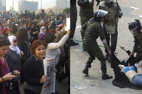 A demonstration was held in Tahrir Square in Cairo on Tuesday to highlight the military's use of excessive violence towards female protesters.