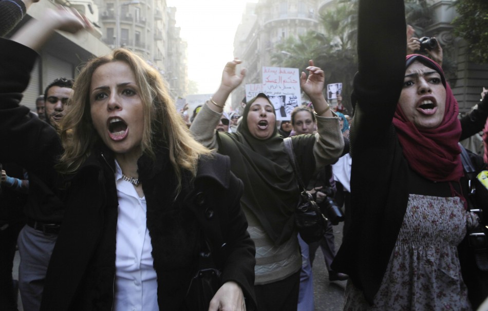 Women protest in Egypt