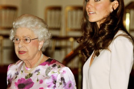 Queen Elizabeth II and Kate Middleton