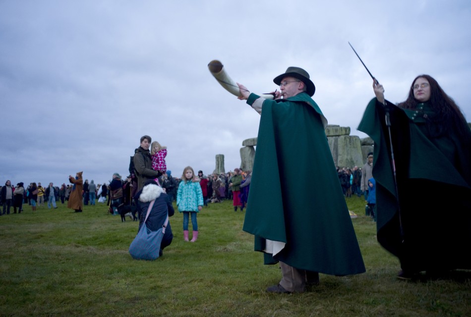 Winter Solstice 2011 Druids, Revellers and Pagans at Stonehenge Ceremony