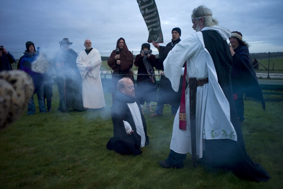 Winter Solstice 2011 Druids, Revellers and Pagans at Stonehenge Ceremony