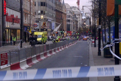 scene of stabbing at Oxford Street by twitter user Laura Pitel