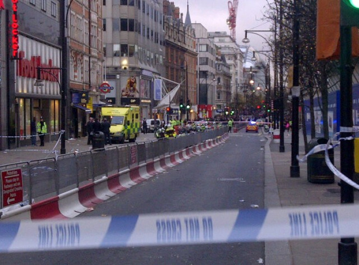 scene of stabbing at Oxford Street by twitter user Laura Pitel