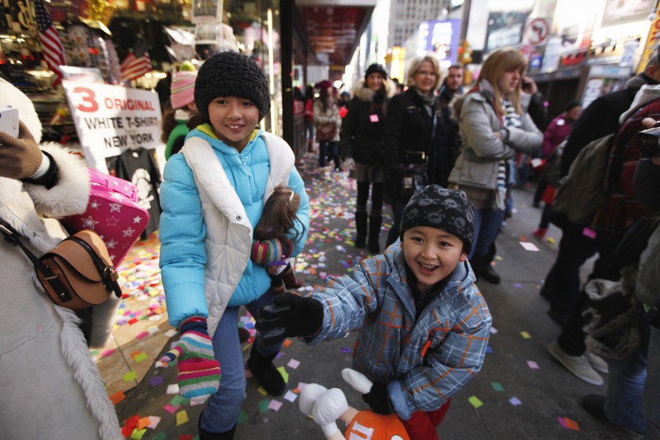 Children Play with Confetti