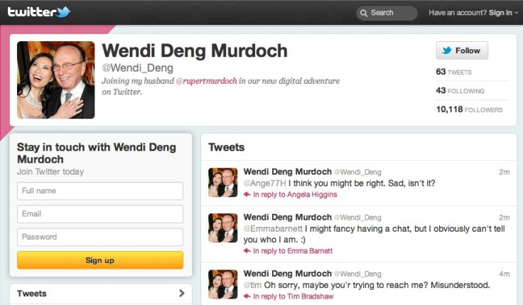 Wendi Deng Twitter