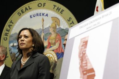 Harris attends a news conference to announce the creation of the Mortgage Fraud Strike Force in Los Angeles