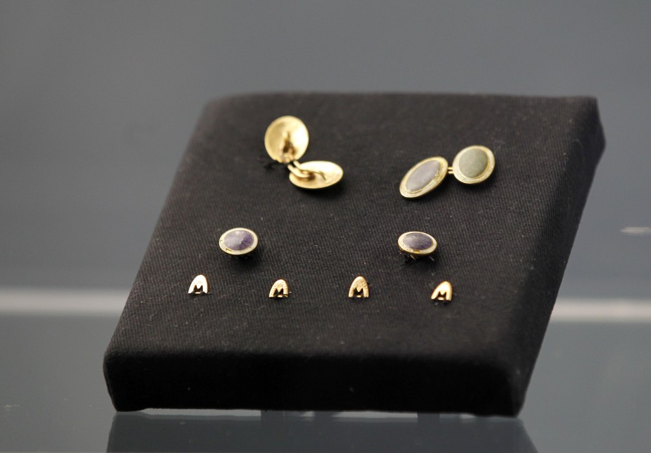 Jewellery recovered from the RMS Titanic on display during the Titanic Auction preview by Guernseys Auction House in New York, January 5, 2012. The biggest collection of Titanic artifacts will be sold off as a single lot in an auction timed for the 100t