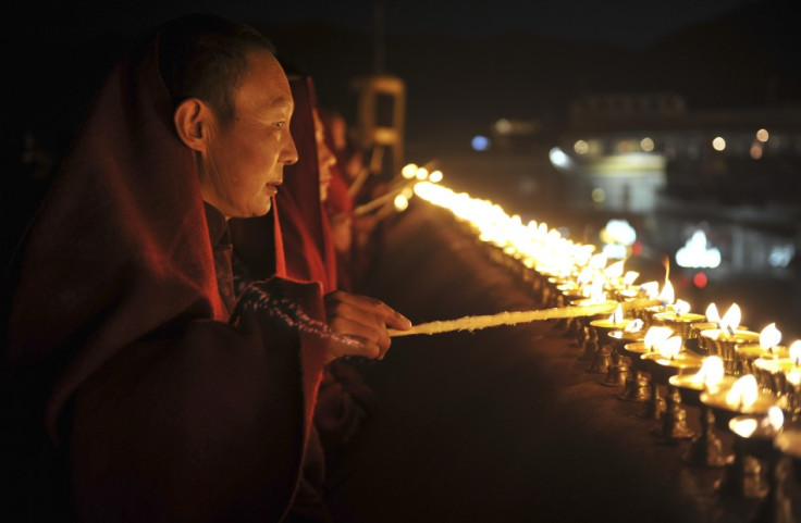 Tibetan monk fire