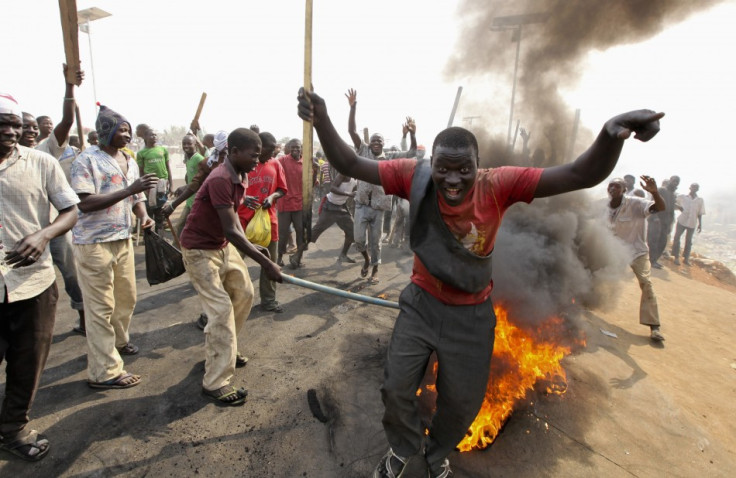 Demonstrators protest against scrapping the fuel subsidy