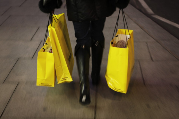 shopper on Oxford Street in London