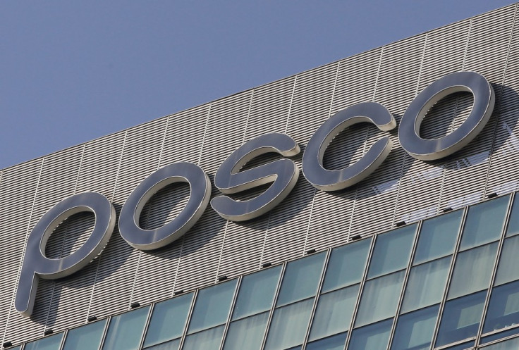 A logo of POSCO