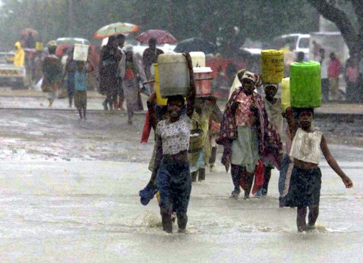 Mozambique villagers struggle through heavy rain in tropical depression Dando