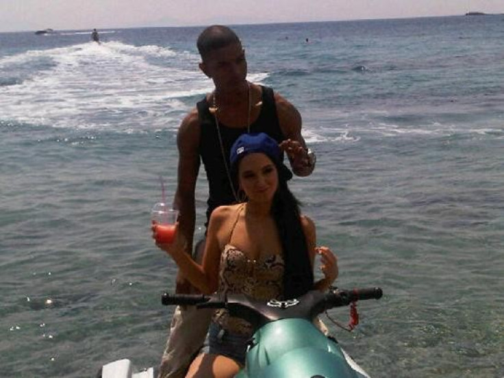 Tulisa and Fazer pose together during happier times