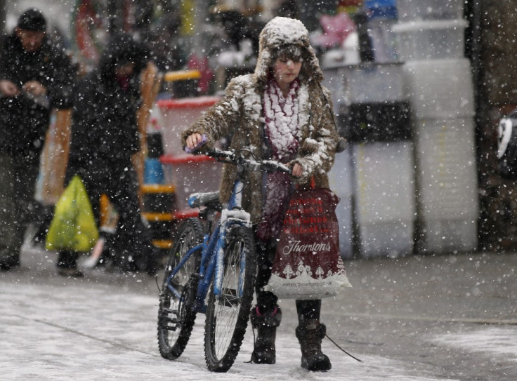Rain, sleet and snow are expected across Britain