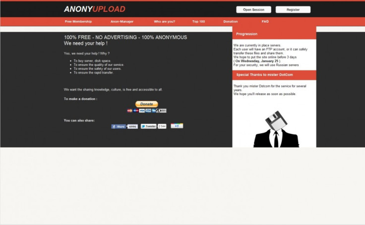 Censorship Wars: Anonymous Answer Megaupload's Death with Anonyupload Alternative