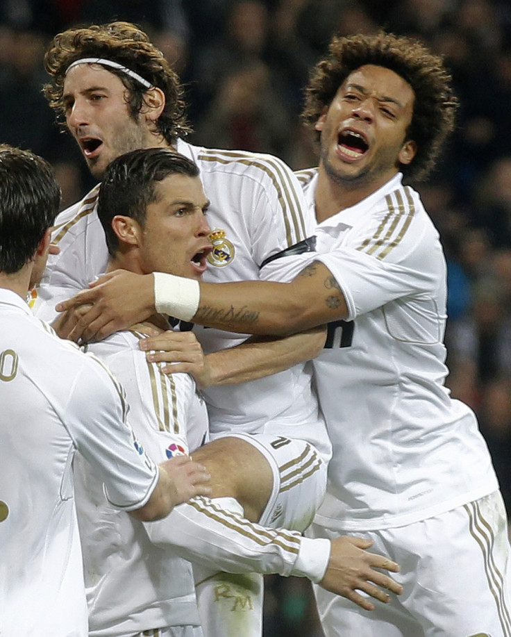 Esteban Granero celebrates with Ronaldo on Sunday