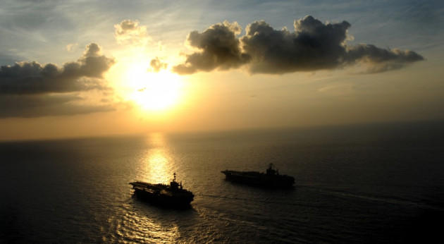 U.S. Navy handout photo of the USS Abraham Lincoln and the USS John C. Stennis U.S. Navy handout photo of the USS Abraham Lincoln and the USS John C. Stennis