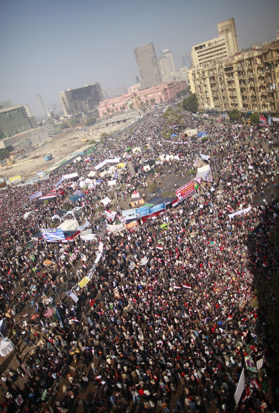 Demonstrators gather at Tahrir Square during a protest marking the first anniversary of Egypts uprising in Cairo