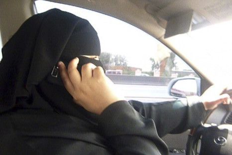 A woman driver defies the ban in Riyadh, Saudi Arabia