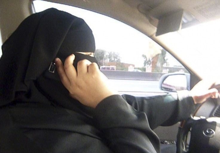A woman driver defies the ban in Riyadh, Saudi Arabia