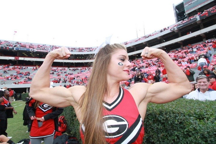 Anna Watson Photos of the Muscle-Bound Cheerleader