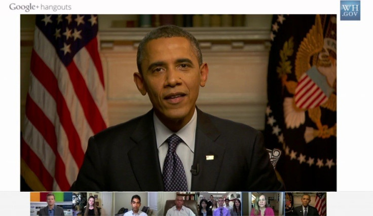 President Obama answers questions on Google + hangout