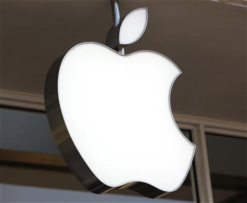 The company's logo is seen on the Apple store in Washington