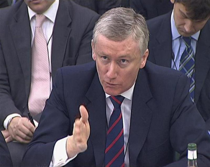 A video grab image shows Fred Goodwin the former chief executive of Royal Bank of Scotland speaking to the Treasury Select Committee in London