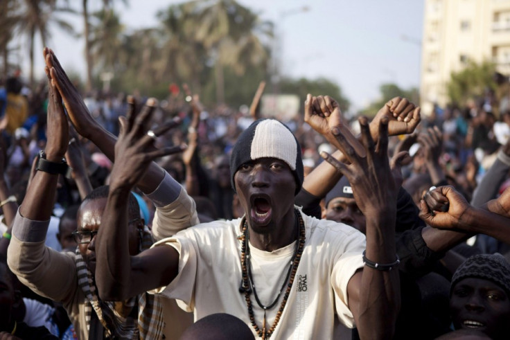 Anti-government demonstrators take to streets during protest against Senegal's President Abdoulaye Wade