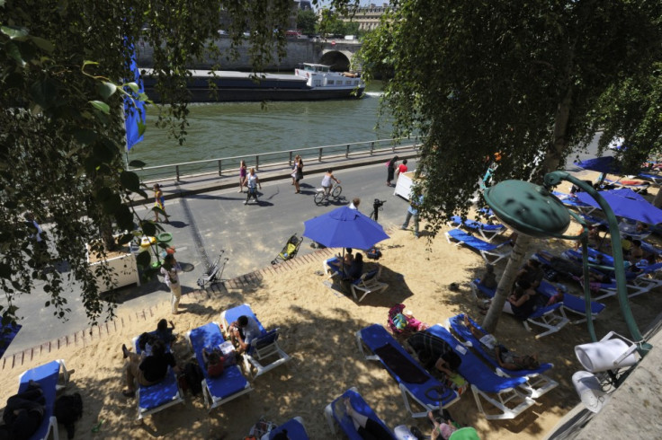 Paris Plages man made beach in Paris