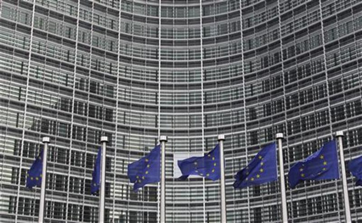 EU flags are seen outside the EU Commission headquarters in Brussels EU flags are seen outside the EU Commission headquarters in Brussels